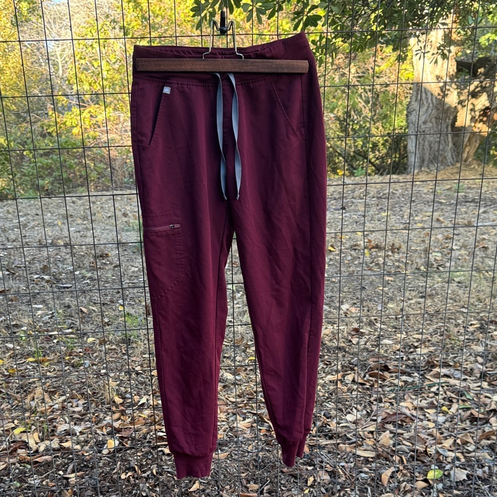 Figs Maroon Jogger Pants